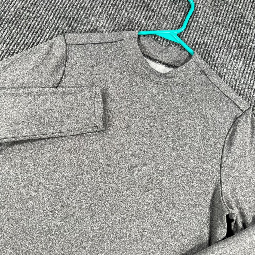 Under Armour Fitted Shirt Mens Small Gray Long Sleeve Heat Gear Workout Active